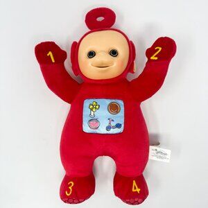 Vintage 2004 Play Along TELETUBBIES Tubby Talk & Learn 13" Po Red Plush Tested